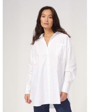 TeeShoppen Shirt Oversized - Weiß