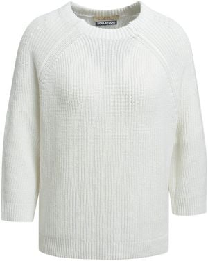 Smith & Soul Pullover Mit 3/4-Ärmeln Rücken-Artwork - Weiß