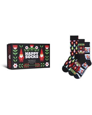 Happy Socks Socken Holiday Gnomes - Schwarz