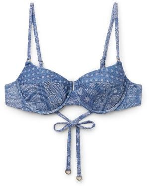 Calzedonia Bikinitop Paisley - Blau