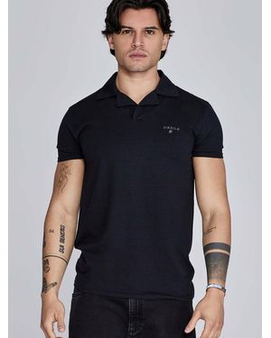 SIKSILK Shirt Revere Polo - Schwarz