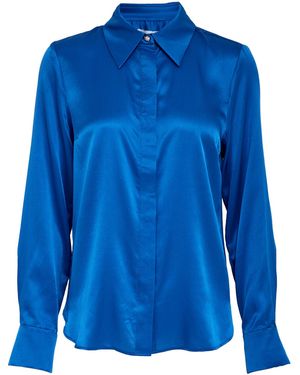 Minus Hemd Annie Silk - Blau