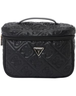 Guess Kulturtasche Adelasia Toiletry Train Case - Schwarz