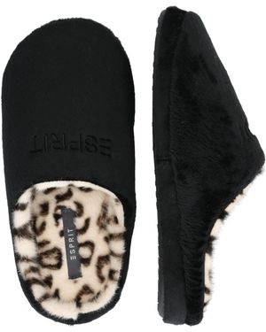 Esprit Hausschuhe 'Stitchy leo mule' - Schwarz
