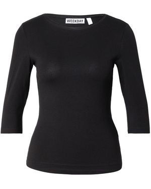 Weekday T-Shirt Enora - Schwarz