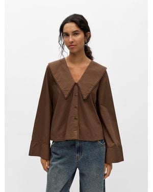 Object Bluse Objhope - Braun