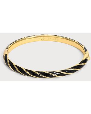 Ted Baker Armreif Twist Enamel Hinged Bangle - Weiß