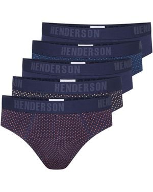 Henderson Slip Boxershorts 5Er-Pack Aus Baumwolle Mix Atmungsaktiv Bequem Ozone - Blau