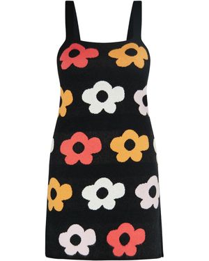 swirly Kleid - Schwarz