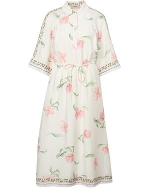 Mos Mosh Kleid Mmbunno Big Orchid - Weiß