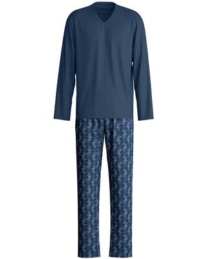 CALIDA Pyjama Lang Nightwear Xtra - Blau