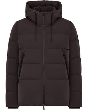 DUNO Winterjacke Packable Short Hooded Down Jacket - Schwarz