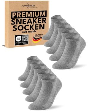 sockenkauf24 Füßlinge Mesh Sneaker Socken - Grau
