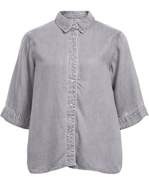 Object Bluse Objframe - Grau