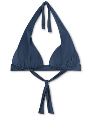Calzedonia Bikinitop Shiny Satin - Blau