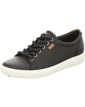 Ecco Sneaker Low Schnürschuh Damen 206503-56723 Echtleder - Schwarz