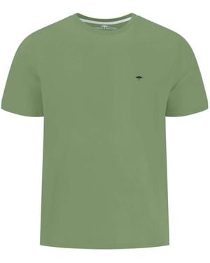 Fynch-Hatton Shirt T-Shirt, Basic, Single Jersey Avocado - Grün