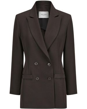 Nicowa Longblazer Cornova, Hochwertiges Twill-Material, Model Trägt Größe - Schwarz