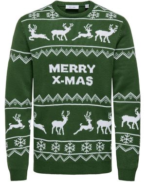 Only & Sons Pullover Onsxmas - Grün