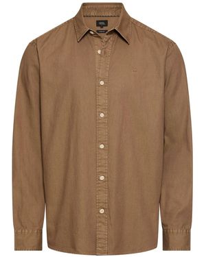 Camel Active Baumwollhemd Mit Kent-Kragen - Braun