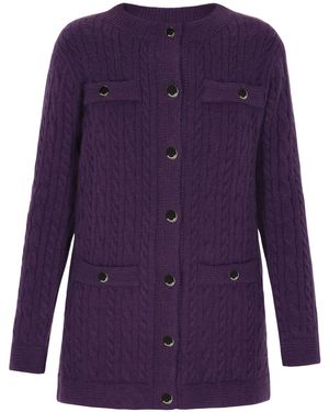 DreiMaster Klassik Strickjacke - Lila