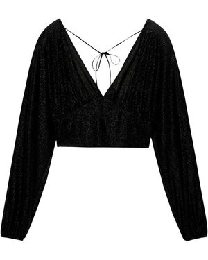 Pull&Bear Bluse - Schwarz