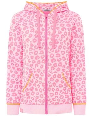 Zwillingsherz Kapuzensweatshirtjacke Hoodiejacke Soft Leo - Pink