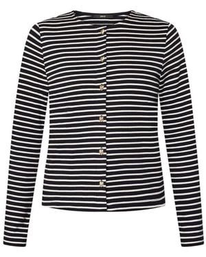 Zero Sweatjacke Mit Knopfleiste - Schwarz