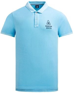 Gaastra Poloshirt Kurzarm Aus Pikee Mit Rubber Logo - Blau