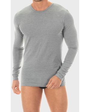 Zd - Zero Defects Unterhemd Long-Sleeved T-Shirt Egyptian Cotton - Grau
