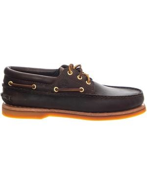 Timberland Mokassin Cftb Boat Shoe Dk Brn F Grain - Schwarz