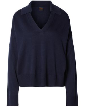 BOSS Pullover Fiaffisa - Blau