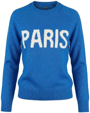 antargo Pullover Intarsia Sweater - Blau