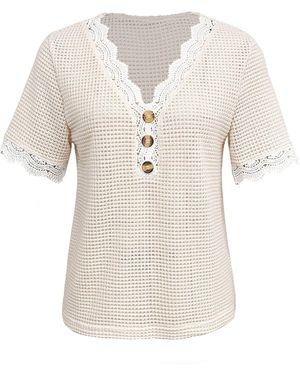 MEETWEE Bluse Summer Casual Top - Weiß