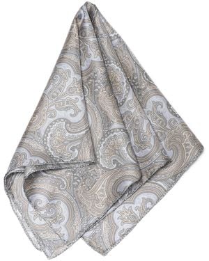 MayTree Schal Herrenseidentuch Paisley - Grau