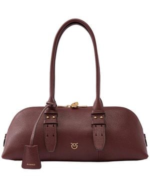 Pinko Handtasche Bowling Horizontal Big Sheep Big Grain Borsa - Braun