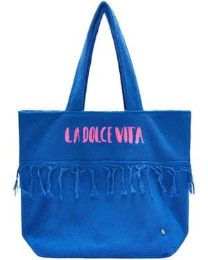 Codello Shopper Aus Weichem Baumwoll-Frottee - Blau