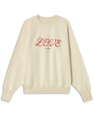 Thinking Mu Sweatshirt Love Heart - Weiß