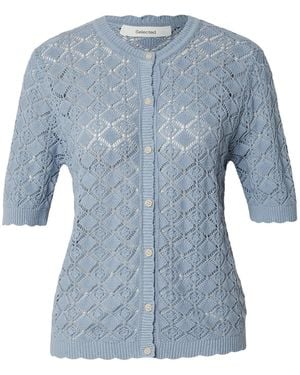 SELECTED Strickjacke Slfsofia - Blau