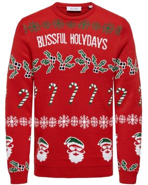 Only & Sons Pullover Xmas - Rot
