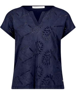 BETTY&CO Casual-Shirt Mit V-Ausschnitt - Blau
