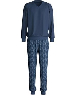 CALIDA Pyjama Lang Nightwear Xtra - Blau