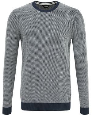 Solid Strickpullover ' dumon ' - Grau