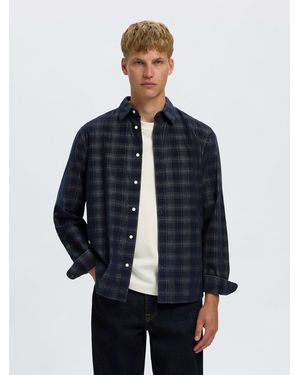 SELECTED Hemd Slmclaus-Pau - Blau