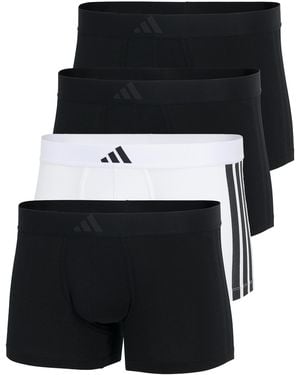 adidas Boxershorts Active Flex Cotton 3 Stripes - Schwarz