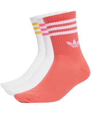 adidas 3-Streifen Crew Socken 3Er-Pack - Rot