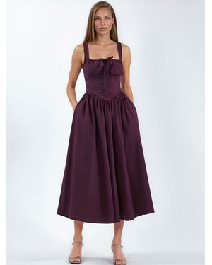 Busem Midi Kleid - Lila