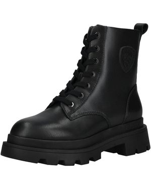 Blauer Stiefelette - Schwarz