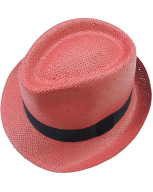 Chaplino Stroh-Trilby - Pink