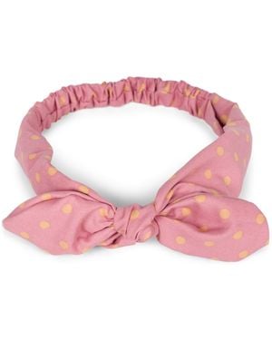 styleBREAKER Haarschmuck Haarband Mit Punkte Muster Und Schleife - Pink